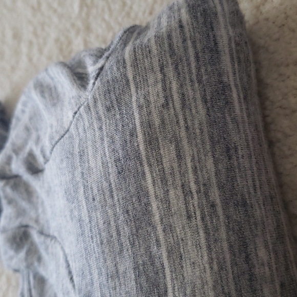 Banana Republic XS Soft Rayon Midi Gray Dress with Asymetrical Side Ruching - Picture 9 of 9